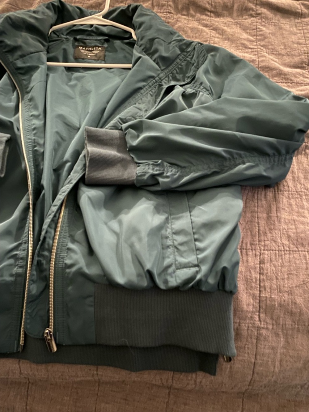 Gap Women’s Jetsetter Bomber Jacket-Pine - Picture 6 of 7